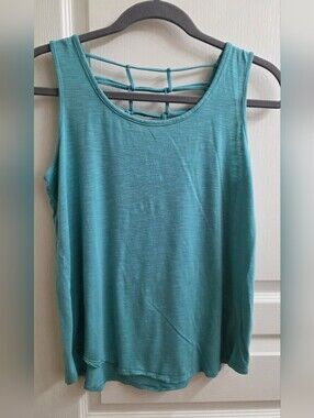 Maurices Teal Strappy-Back Tank Top